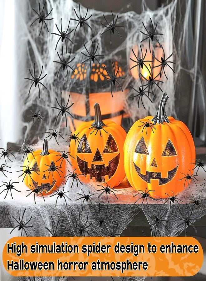 RAINFLOW 160PCS Halloween Spider - Plastic Realistic Fake Spiders Spider Spider Prank for Halloween Decorations, Home, Candy Bowl, Party - Image 4